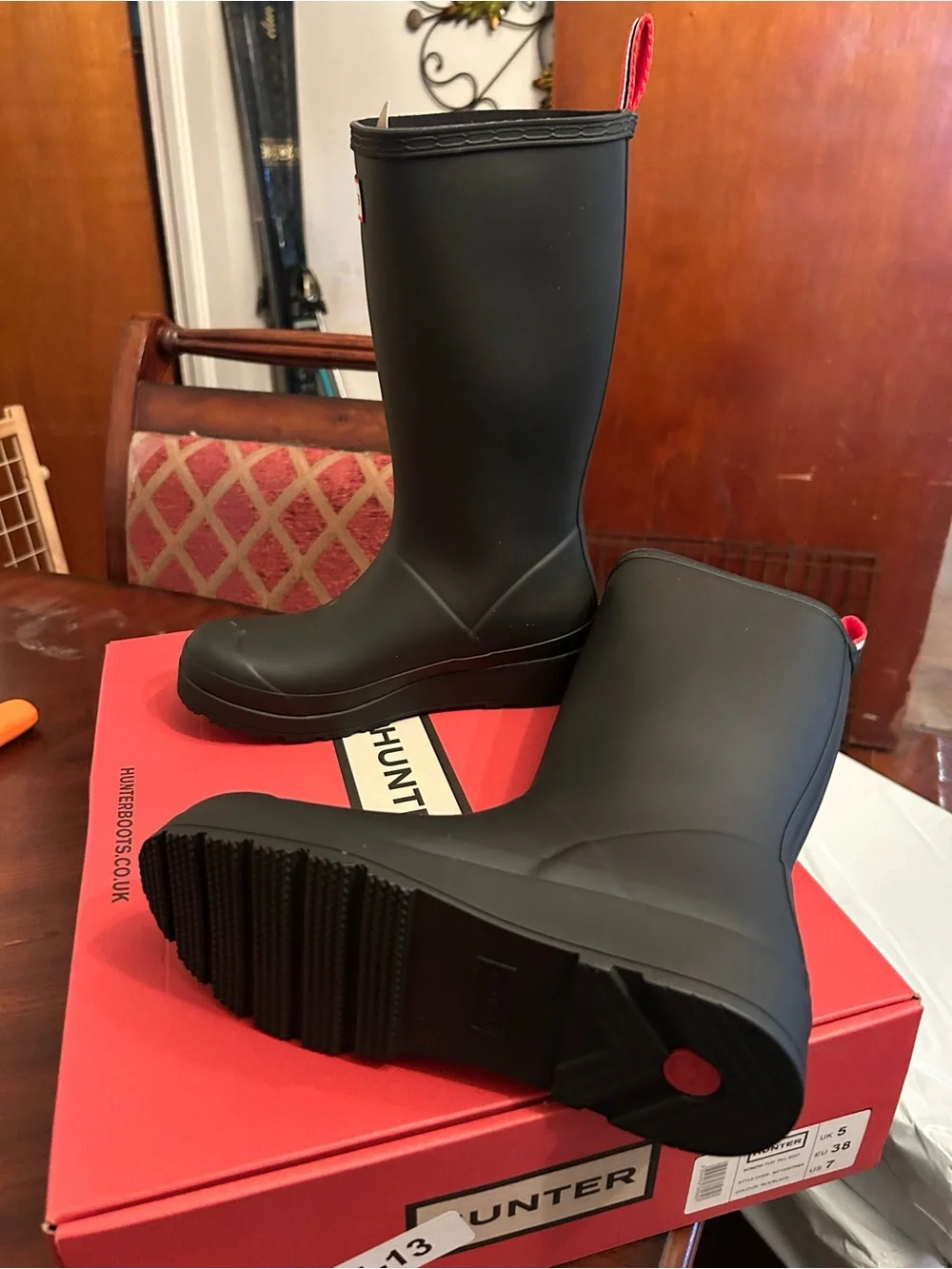 Hunter Black Mid Calf Women's Rain Boots